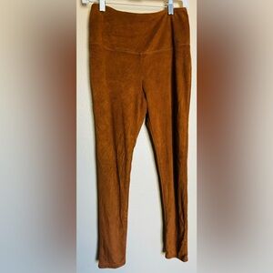 Faux‎ Suede Brown Soft Small/Medium Leggings Pants